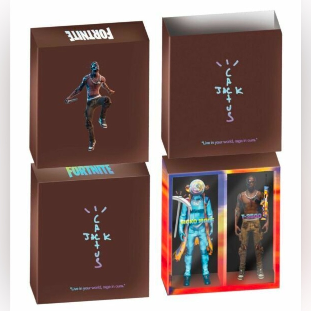 Travis Scott X Fortnite Cactus Jack 12 Inch Duo Action Figure Set
